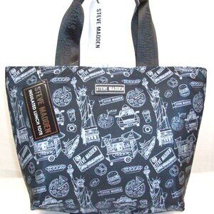 Steve Madden New York Lunch Tote Black NWT!
